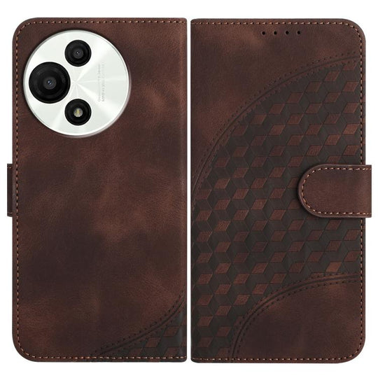 For TCL 60 SE NxtPaper 5G Elephant Head Embossed Phone Leather Case with Lanyard(Coffee)