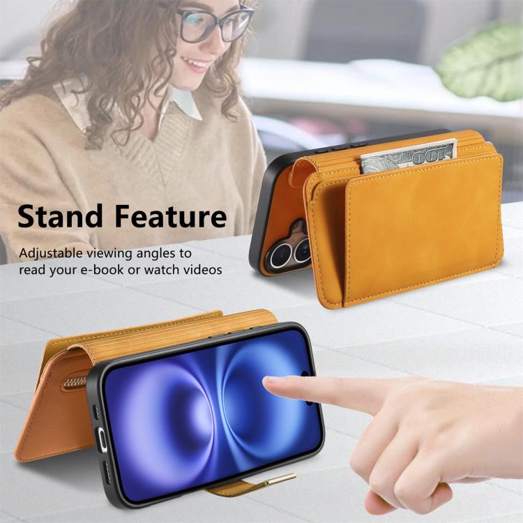 For iPhone 11 Pro Max Ring Zipper Wallet RFID Blocking MagSafe Leather Phone Case(Orange) - iPhone 11 Pro Max Cases by buy2fix | Online Shopping UK | buy2fix