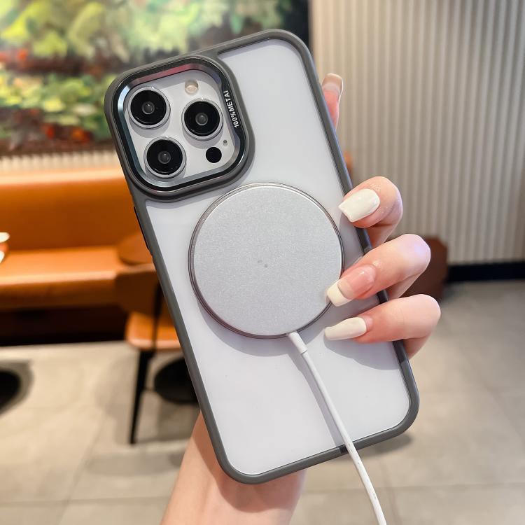 For iPhone 14 Pro Max Transparent MagSafe Ring Holder Phone Case(White) - iPhone 14 Pro Max Cases by buy2fix | Online Shopping UK | buy2fix