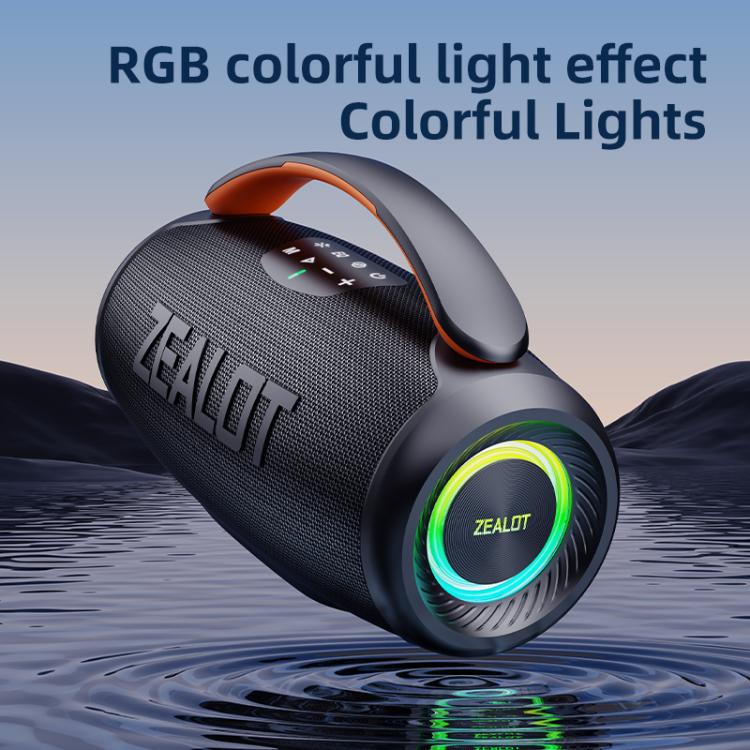 Zealot P11 50W Portable Outdoor RGB Bluetooth Speaker(Blue Cyan) - Desktop Speaker by ZEALOT | Online Shopping UK | buy2fix