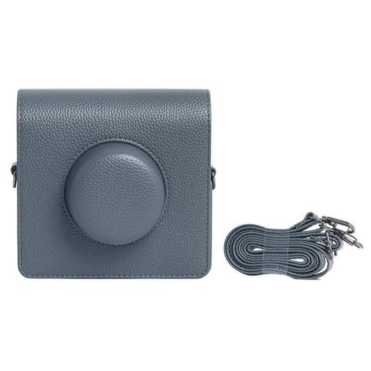 For FUJIFILM instax WIDE Evo Full Body Leather Camera Case Bag with Strap(Grey) - Leather Bag by buy2fix | Online Shopping UK | buy2fix