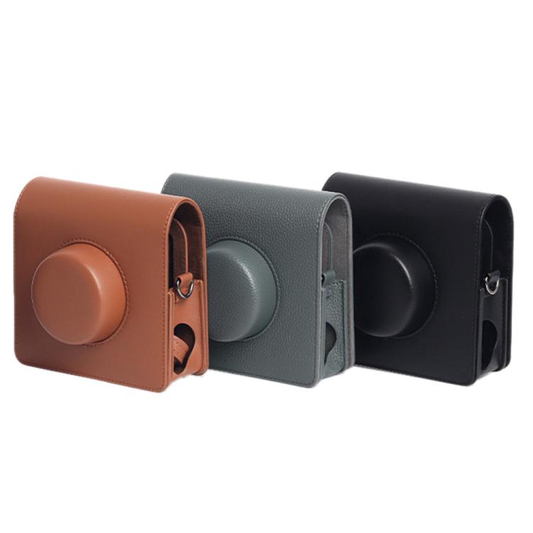 For FUJIFILM instax WIDE Evo Full Body Leather Camera Case Bag with Strap(Black) - Leather Bag by buy2fix | Online Shopping UK | buy2fix