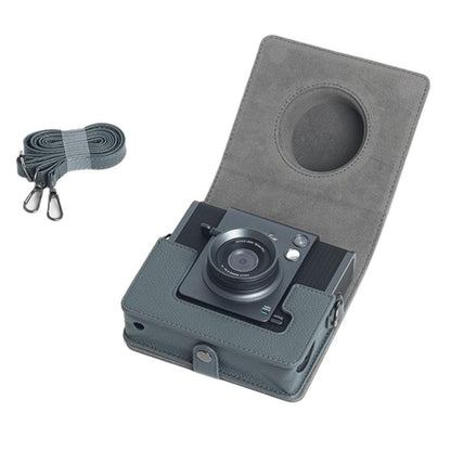 For FUJIFILM instax WIDE Evo Full Body Leather Camera Case Bag with Strap(Black) - Leather Bag by buy2fix | Online Shopping UK | buy2fix