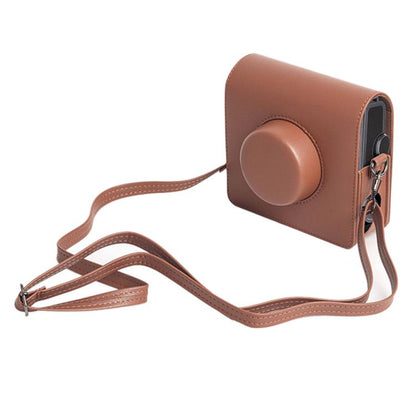 For FUJIFILM instax WIDE Evo Full Body Leather Camera Case Bag with Strap(Brown) - Leather Bag by buy2fix | Online Shopping UK | buy2fix