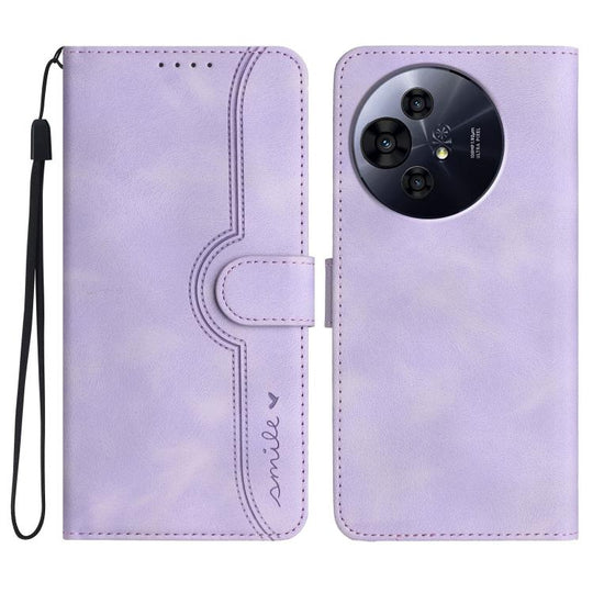 For TCL 50 Pro NxtPaper Heart Pattern Skin Feel Leather Phone Case(Purple)