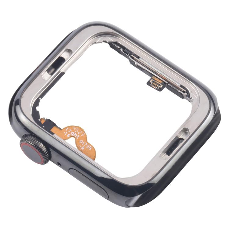 For Apple Watch Series 5 44mm LTE Graphite Steel Middle Frame Bezel Plate with Crown Spin Axis Flex Cable - Middle Frame by buy2fix | Online Shopping UK | buy2fix