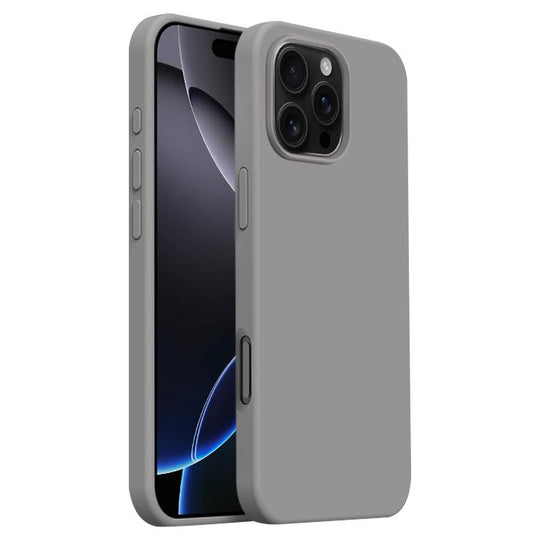 For iPhone 16 Pro Max Burom Cloud Sensing Ultra-thin Liquid Silicone Full Coverage Phone Case(Fifty Shades of Grey)