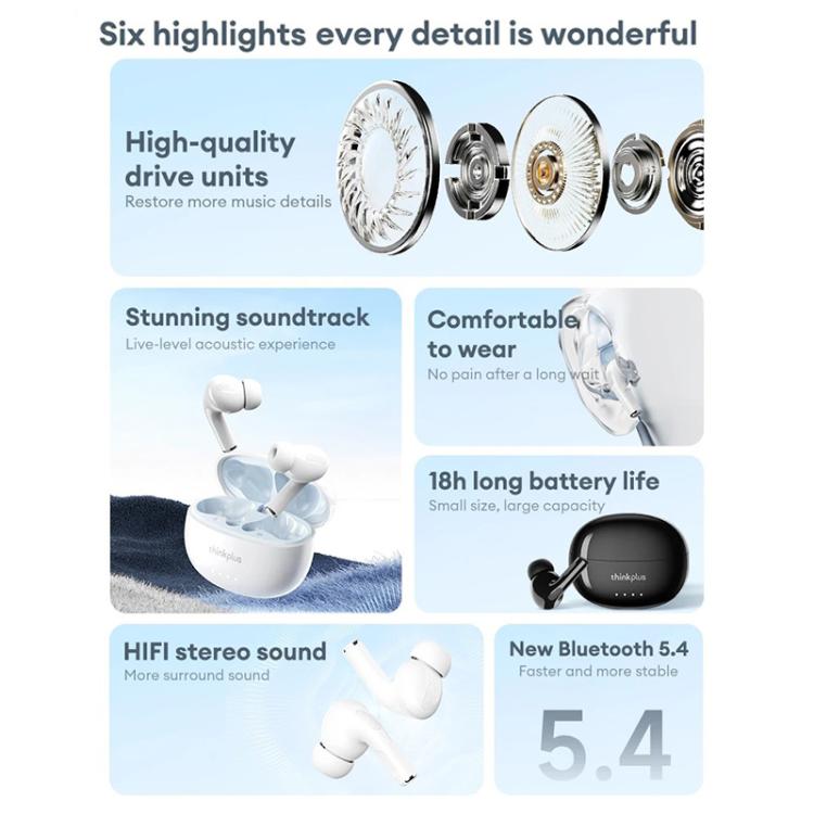 Lenovo LP5 Pro TWS True Wireless Bluetooth Earphone(Beige) - TWS Earphone by Lenovo | Online Shopping UK | buy2fix