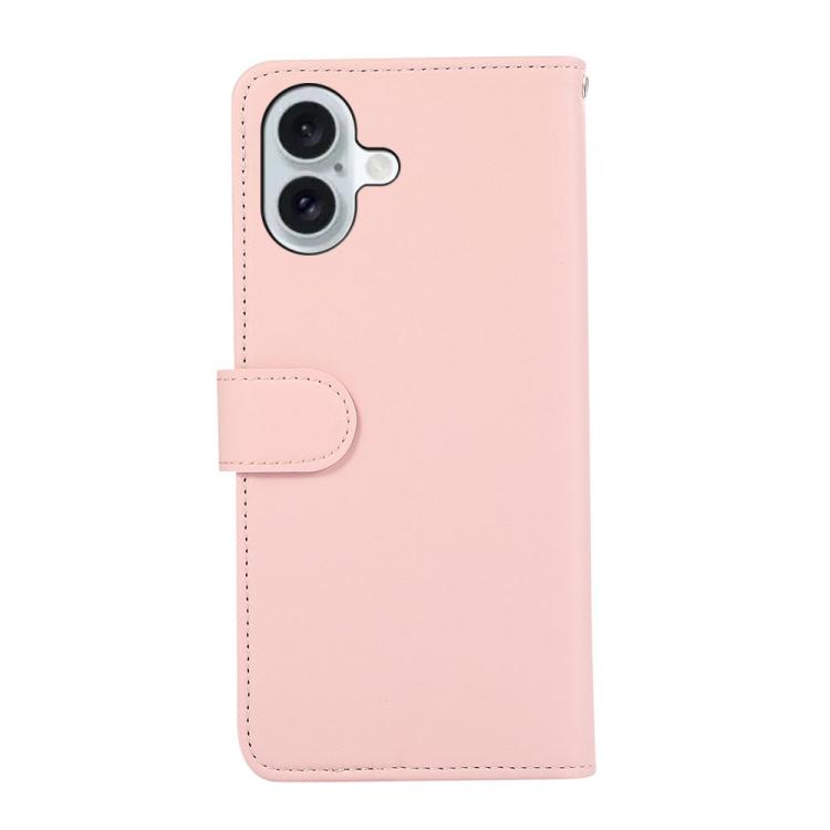 For iPhone 17 ABEEL Delicate Texture Splicing RFID Leather Phone Case(Pink) - iPhone 17 Cases by buy2fix | Online Shopping UK | buy2fix
