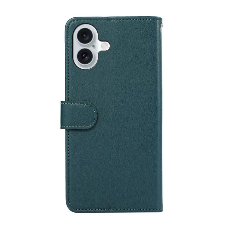 For iPhone 17 ABEEL Delicate Texture Splicing RFID Leather Phone Case(Green) - iPhone 17 Cases by buy2fix | Online Shopping UK | buy2fix