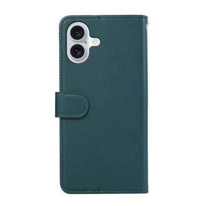For iPhone 17 ABEEL Delicate Texture Splicing RFID Leather Phone Case(Green) - iPhone 17 Cases by buy2fix | Online Shopping UK | buy2fix