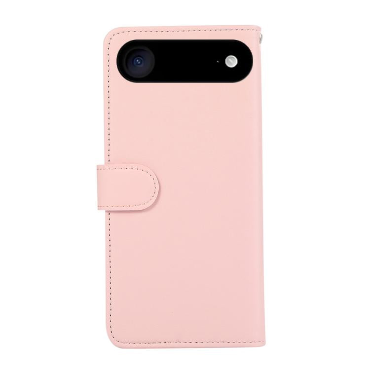 For iPhone 17 Air ABEEL Delicate Texture Splicing RFID Leather Phone Case(Pink) - iPhone 17 Air Cases by buy2fix | Online Shopping UK | buy2fix