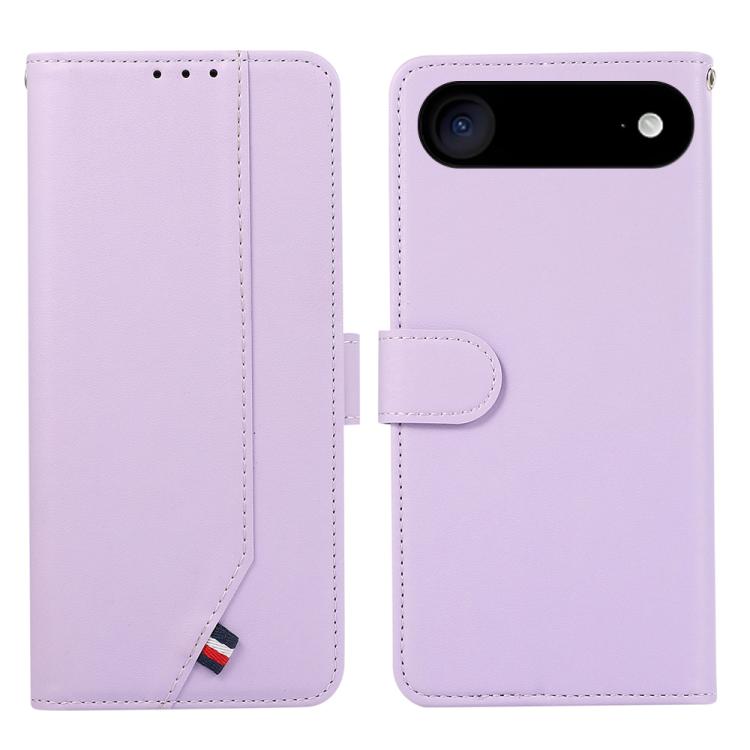 For iPhone 17 Air ABEEL Delicate Texture Splicing RFID Leather Phone Case(Purple) - iPhone 17 Air Cases by buy2fix | Online Shopping UK | buy2fix