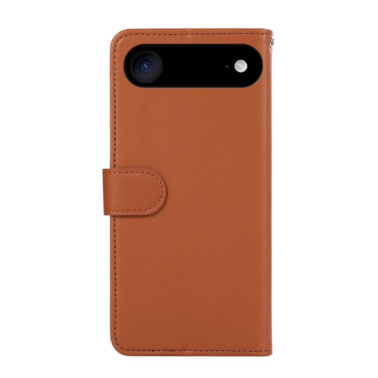 For iPhone 17 Air ABEEL Delicate Texture Splicing RFID Leather Phone Case(Brown) - iPhone 17 Air Cases by buy2fix | Online Shopping UK | buy2fix