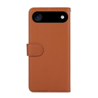 For iPhone 17 Air ABEEL Delicate Texture Splicing RFID Leather Phone Case(Brown) - iPhone 17 Air Cases by buy2fix | Online Shopping UK | buy2fix