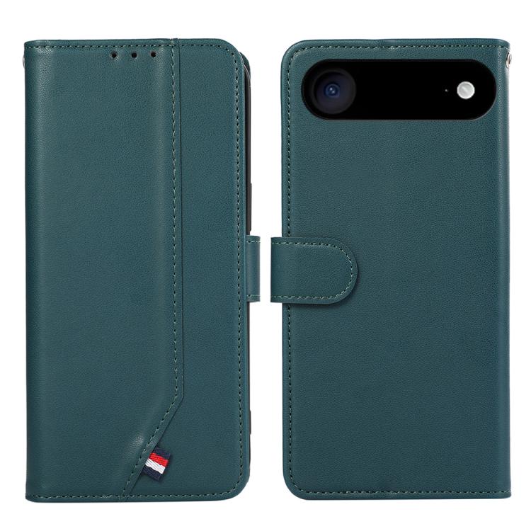 For iPhone 17 Air ABEEL Delicate Texture Splicing RFID Leather Phone Case(Green) - iPhone 17 Air Cases by buy2fix | Online Shopping UK | buy2fix