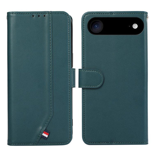 For iPhone 17 Air ABEEL Delicate Texture Splicing RFID Leather Phone Case(Green) - iPhone 17 Air Cases by buy2fix | Online Shopping UK | buy2fix