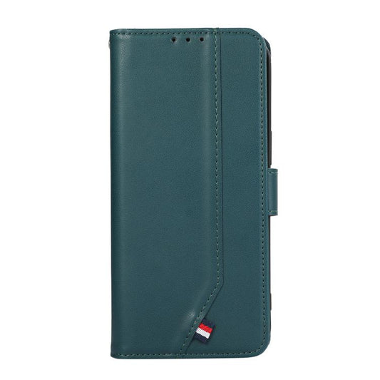 For iPhone 17 Pro Max ABEEL Delicate Texture Splicing RFID Leather Phone Case(Green) - iPhone 17 Pro Max Cases by buy2fix | Online Shopping UK | buy2fix