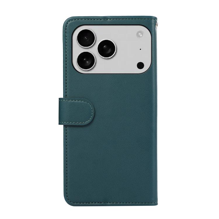 For iPhone 17 Pro Max ABEEL Delicate Texture Splicing RFID Leather Phone Case(Green) - iPhone 17 Pro Max Cases by buy2fix | Online Shopping UK | buy2fix
