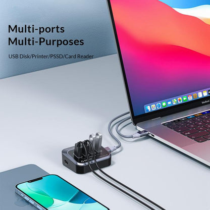 ORICO M3U3-4A 4 in 1 Type-C to USB 3.2 Docking Hub(Black) - USB HUB by ORICO | Online Shopping UK | buy2fix
