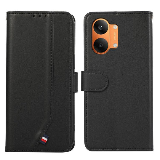 For Redmi Turbo 5 Max / Poco X8 Pro Max ABEEL Delicate Texture Splicing RFID Leather Phone Case(Black)