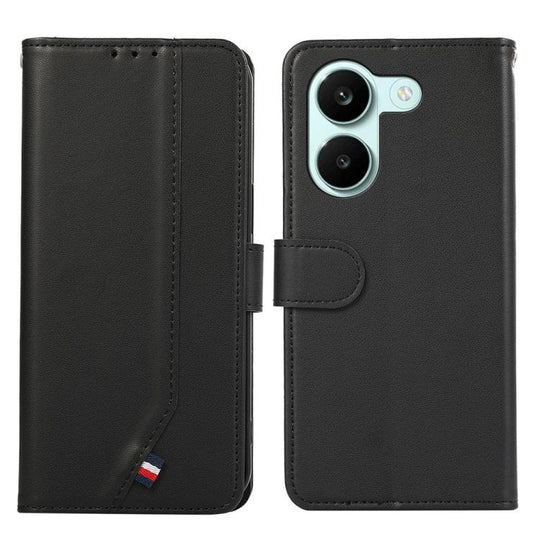 For Redmi Turbo 5 5G / Poco X8 Pro 5G ABEEL Delicate Texture Splicing RFID Leather Phone Case(Black)