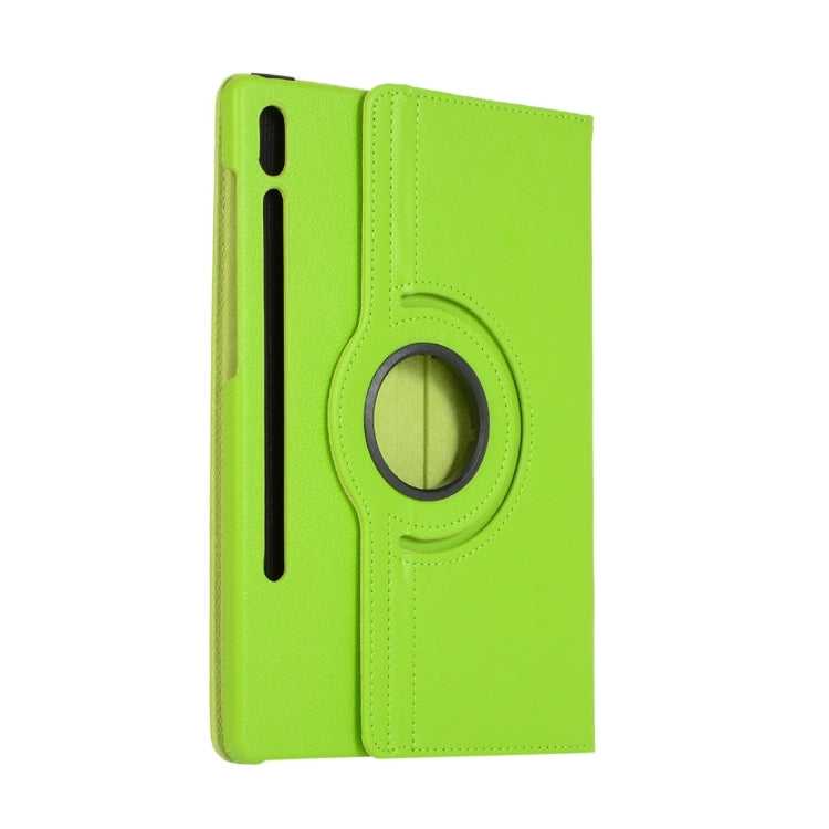 For Samsung Galaxy Tab S8+ / Tab S8 Plus / Tab S7 FE / Tab S7+ / T970 360 Degree Rotation Litchi Texture Flip Leather Case with Holder(Green) by buy2fix