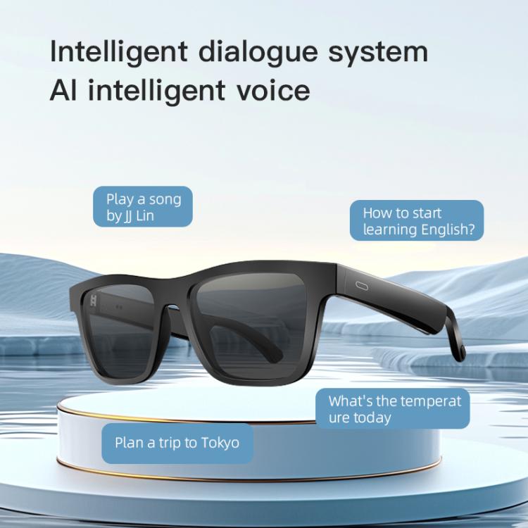 E10 Pro Smart Audio Bluetooth Glasses, Style: AI Translation(Black) - Smart Glasses by buy2fix | Online Shopping UK | buy2fix