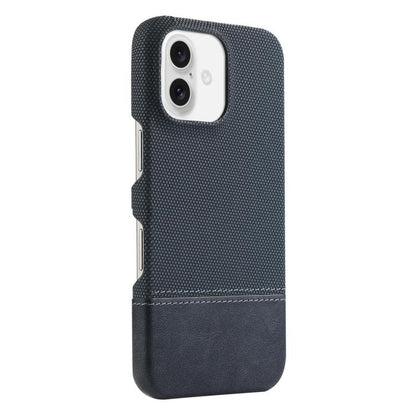 For iPhone 17 Stitching Cloth MagSafe Magnetic PC Hybrid PU Phone Case(Dark Blue) - iPhone 17 Cases by buy2fix | Online Shopping UK | buy2fix