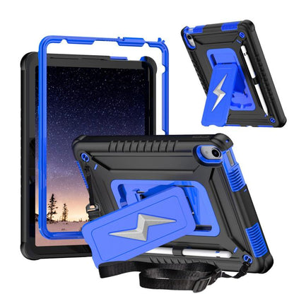 For iPad 2025 / 2022 Armor Bolt Shape Holder Silicone Hybrid PC Tablet Case(Black Blue) - iPad 2025 / 2022 Cases by buy2fix | Online Shopping UK | buy2fix