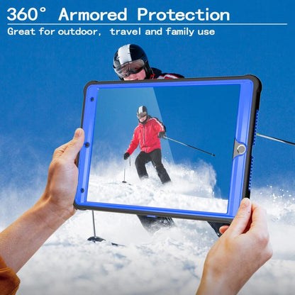 For iPad 10.2 2021 / 2020 / 2019 Armor Bolt Shape Holder Silicone Hybrid PC Tablet Case(Black Blue) - iPad 10.2 Cases by buy2fix | Online Shopping UK | buy2fix