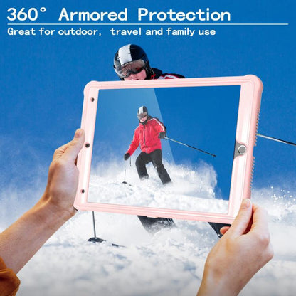 For iPad 10.2 2021 / 2020 / 2019 Armor Bolt Shape Holder Silicone Hybrid PC Tablet Case(Rose Gold) - iPad 10.2 Cases by buy2fix | Online Shopping UK | buy2fix