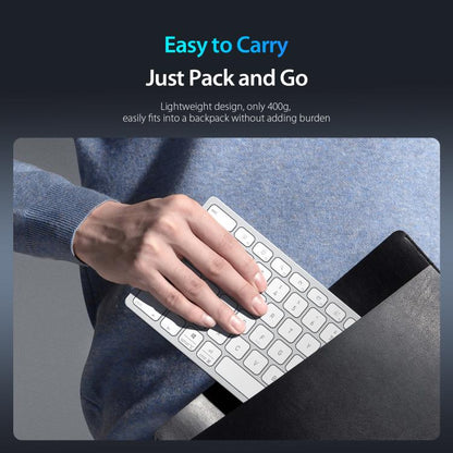 DUX DUCIS LK Series Portable Universal Wireless Keyboard(White) - Wireless Keyboard by DUX DUCIS | Online Shopping UK | buy2fix