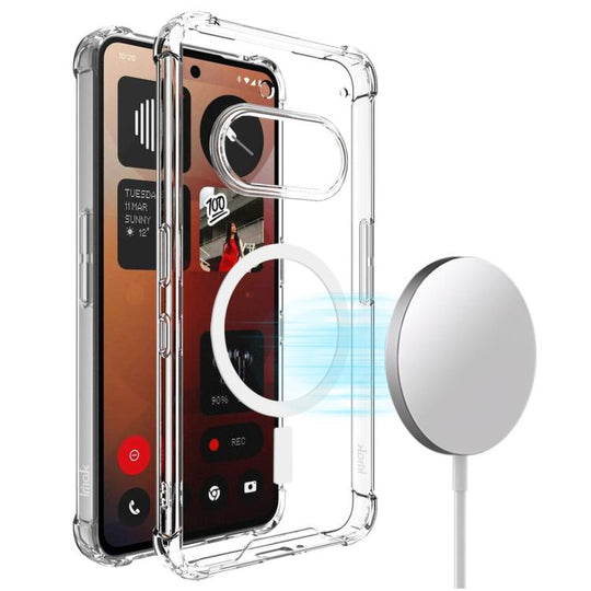 For Nothing Phone 3a 5G IMAK Space Shield PC + TPU Airbag Shockproof MagSafe Phone Case(Transparent)