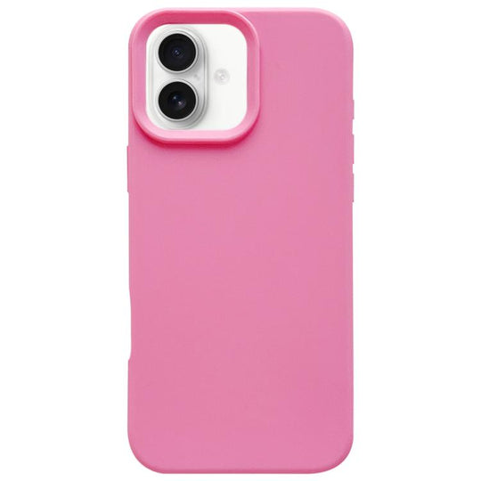 For iPhone 16 Dopamine Simple Imitation Liquid Silicone Phone Case(Rose Pink)