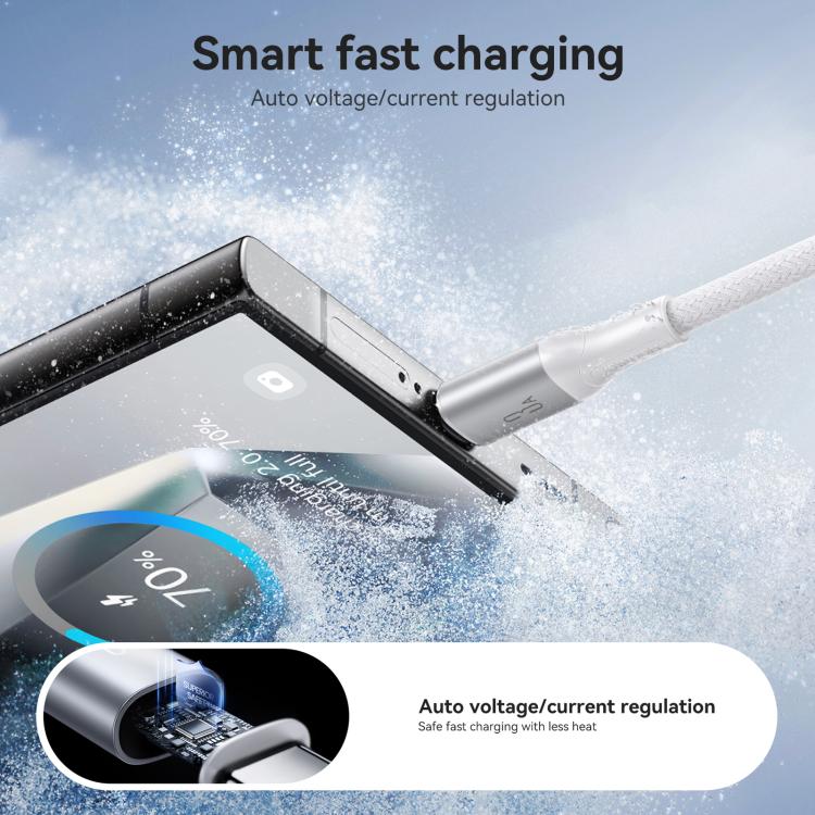 JOYROOM S-A28 Flash Series 480Mbps Fast Charging Data Cable, USB to Type-C Cable, Length: 1m(White) - USB-C & Type-C Cable by JOYROOM | Online Shopping UK | buy2fix