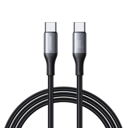 JOYROOM S-A28 Flash Series 60W 480Mbps Fast Charging Data Cable, Type-C to Type-C Cable, Length: 2m(Black) - USB-C & Type-C Cable by JOYROOM | Online Shopping UK | buy2fix
