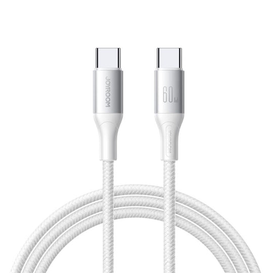 JOYROOM S-A28 Flash Series 60W 480Mbps Fast Charging Data Cable, Type-C to Type-C Cable, Length: 2m(White)