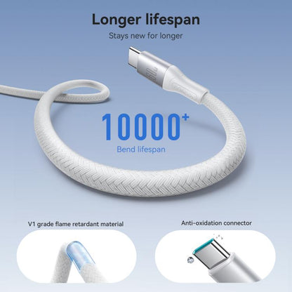 JOYROOM S-A28 Flash Series 60W 480Mbps Fast Charging Data Cable, Type-C to Type-C Cable, Length: 2m(White) - USB-C & Type-C Cable by JOYROOM | Online Shopping UK | buy2fix