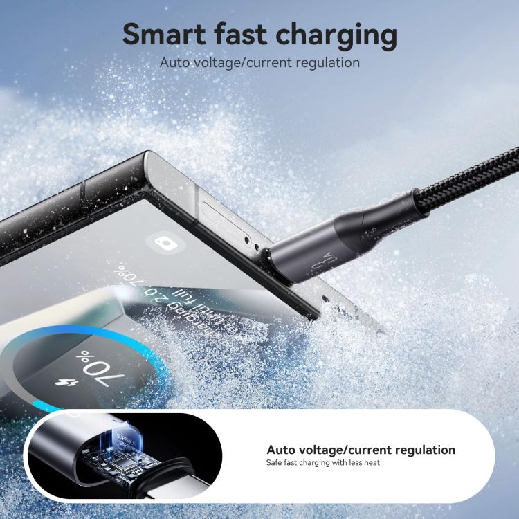 JOYROOM S-A28 Flash Series 60W 480Mbps Fast Charging Data Cable, USB to Type-C Cable, Length: 2m(Black) - USB-C & Type-C Cable by JOYROOM | Online Shopping UK | buy2fix