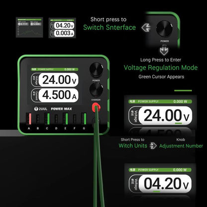 2UUL PC01 POWER MAX 200W Multi-Port Charger Adjustable Voltage Power Supply, Plug:US Plug - Power Supply by 2UUL | Online Shopping UK | buy2fix