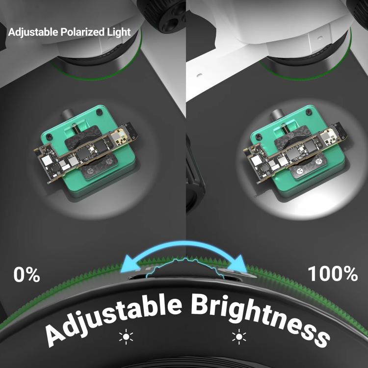 2UUL MS97 Dust-Proof / Oil Proof / Anti-Smoke Microscope Adjustable Polarized Light - Microscope Magnifier Series by 2UUL | Online Shopping UK | buy2fix