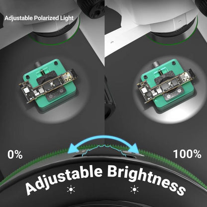 2UUL MS97 Dust-Proof / Oil Proof / Anti-Smoke Microscope Adjustable Polarized Light - Microscope Magnifier Series by 2UUL | Online Shopping UK | buy2fix