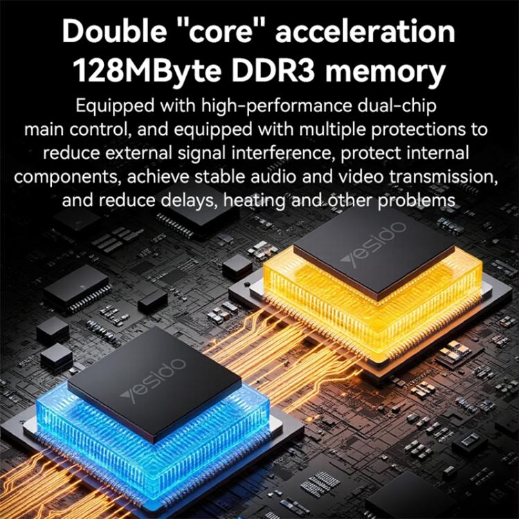 Yesido TV15 Wireless Display Adapter 2.4GHz / 5GHz WiFi Screen Mirroring Dongle(Grey) - Wireless Display Dongle by Yesido | Online Shopping UK | buy2fix