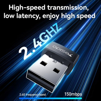 Yesido WP10 WiFi Wireless Dongle 150Mbps High Speed USB Wireless Adapter(Black) - Wireless Display Dongle by Yesido | Online Shopping UK | buy2fix