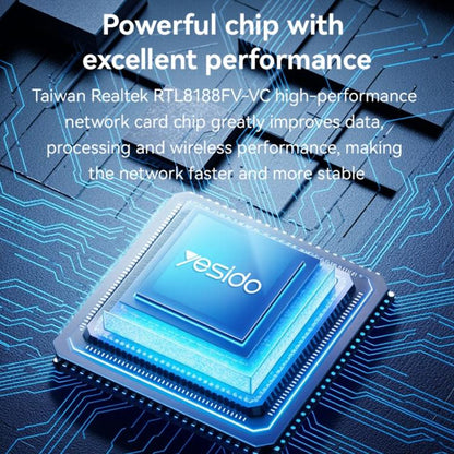 Yesido WP10 WiFi Wireless Dongle 150Mbps High Speed USB Wireless Adapter(Black) - Wireless Display Dongle by Yesido | Online Shopping UK | buy2fix