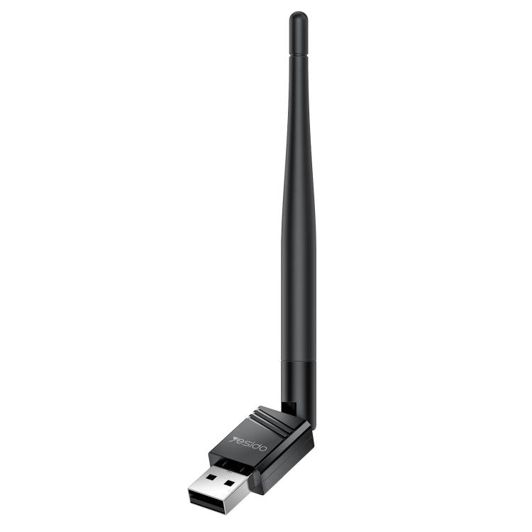 Yesido WP11 WiFi4 Wireless Dongle 150Mbps High Speed USB Adapter with External Antenna(Black) - Wireless Display Dongle by Yesido | Online Shopping UK | buy2fix