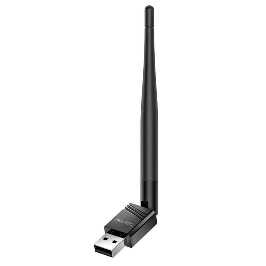 Yesido WP11 WiFi4 Wireless Dongle 150Mbps High Speed USB Adapter with External Antenna(Black) - Wireless Display Dongle by Yesido | Online Shopping UK | buy2fix