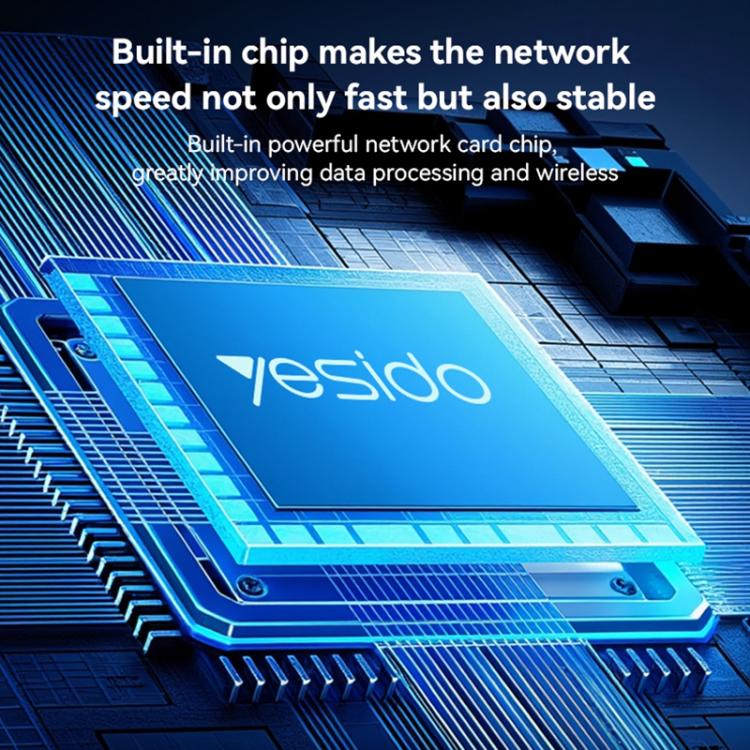 Yesido WP11 WiFi4 Wireless Dongle 150Mbps High Speed USB Adapter with External Antenna(Black) - Wireless Display Dongle by Yesido | Online Shopping UK | buy2fix