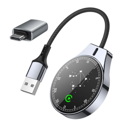 USB Wired to Wireless Car CarPlay Box Adapter, with Type-C Adapter(Black) - Bluetooth Adapters by buy2fix | Online Shopping UK | buy2fix